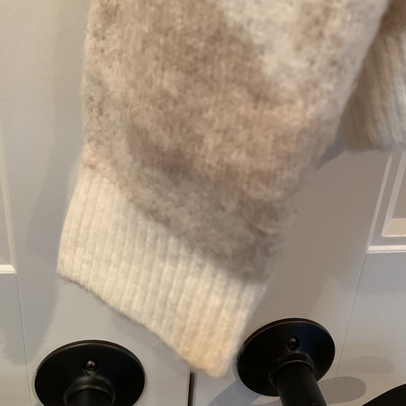 LUCKY BRAND Cream Tan Cozy Camo Sweater S - Picture 5 of 7